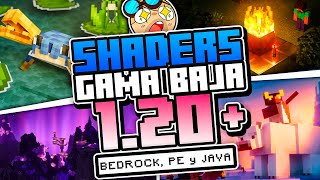 10 Mejores SHADERS para MINECRAFT 120 121 GAMA BAJA MEDIA y ALTA SHADERS PE 121😲 [upl. by Llehcor]