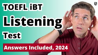 TOEFL iBT Listening Practice Test With Answers 2024 [upl. by Rahab]