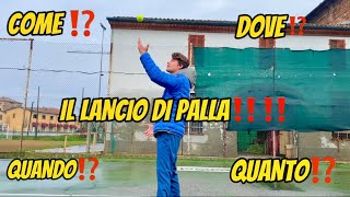 IL LANCIO DI PALLA NEL SERVIZIO🎾‼️ COME⁉️ DOVE⁉️ QUANDO⁉️ QUANTO⁉️ [upl. by Akimehs]