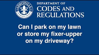 Can I park on my lawn  Codes and Regulations [upl. by Aiceila]