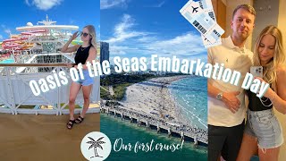 BOARDING ONE OF THE LARGEST CRUISE SHIPS IN THE WORLD Oasis of the Seas Cruise Vlog Day 1 2022 [upl. by Barbette159]