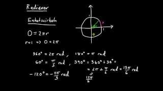 Trigonometriska funktioner del 1  radianer [upl. by Quiteri]