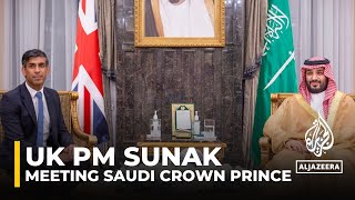 British Prime Minister has held talks with Saudi Arabias Crown Prince in Riyadh after Israel visit [upl. by Cook997]