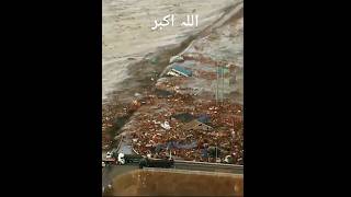 Tsunami scene with storm 2024 nature viral ytshorts Allah tsunami naturalfacts islam [upl. by Noremak]