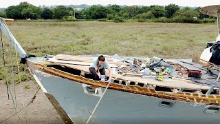 Ep 141 Port Beam Shelf – A More Efficient And Organized Way boatproject [upl. by Eadmund]