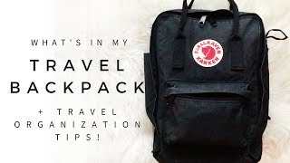 Whats in my travel backpack  travel organization tips  studytee [upl. by Lewls]