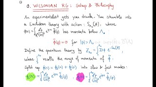 Study With Me Wilsonian Renormalization Group Flow Part 1 [upl. by Eedrahc]