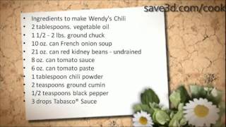 Secret Recipe  How to make Wendys Chili Copycat Recipes [upl. by Brendin]