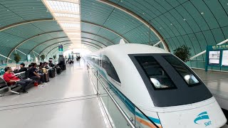 Maglev train journey Shanghai China [upl. by Anelis662]