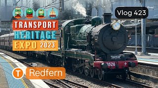 Sydney Transport Vlog 423 Redfern Trainspotting  Transport Heritage Expo 2023 [upl. by Nyasuh504]