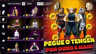 URGENTE PEGUE O TENGEN UZUI POR OURO BANDEIRÃƒO NOVA LOJA DE OURO SKIN DO REDENÃ‡ÃƒO  E MAIS NO FF [upl. by Ynohtnaleahcim]