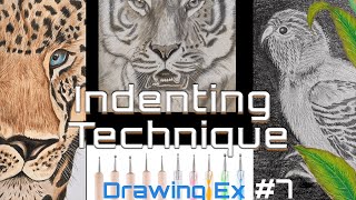 Indenting Technique Drawing Exercise 7  Awesome Trick for Realistic Artwork [upl. by Crescentia686]