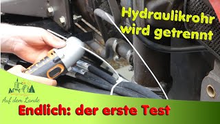 Hydraulikrohre am Traktor sägen 😲 Ölwechsel Getriebe 👉 Erster Test 💪 Oszilationssäge Multitool [upl. by Anirehc]