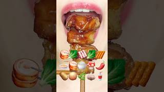 ASMR DELICIOUS EMOJI FOOD 맛있는 이모지 먹방 sped up [upl. by Evangelin]