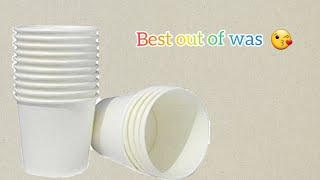 Beat out of waste with disposal coffee cup  hanging lamp idea  Roshanis corner [upl. by Arrimat]