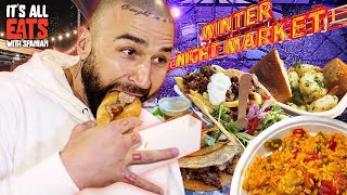 Winter Night MARKETS in Melbourne  Its All Eats [upl. by Narton]