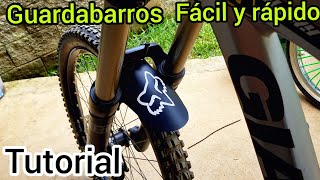 COMO HACER UNA LODERA O GUARDABARROS PARA UNA BICICLETA DE MONTAÑA FACIL RAPIDO Y BARATO TUTORIAL [upl. by Nrev]