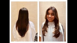 CORTE EN V SIN CAPAS  V Shape haircut without layers [upl. by Esilenna808]