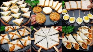 6 Unique Bread Snacks New Recipe  White Bread Snacks  Evening Snacks Recipe  Easy Recipe [upl. by Eeram]