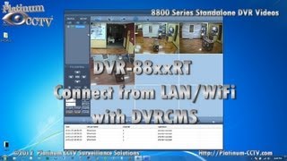 DVRCMS Windows LAN Setup  DVR88xxRT  H264 Standalone DVR [upl. by Lednek]