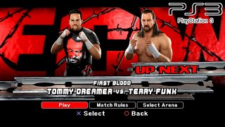 WWE SmackDown VS Raw 2008 PS3  Tommy Dreamer VS Terry Funk  First Blood 2KmClassic [upl. by Edwards]