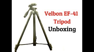 Velbon EF41 Tripod Unboxing Setup amp Review [upl. by Yesoj]