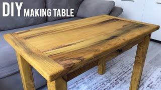 Ahşap masa yapımı  Making a table  Wooden table diy  How to make a wooden table [upl. by Goldwin]