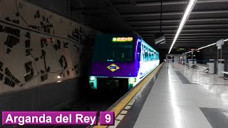 Arganda del Rey L9 TFM  Metro de Madrid  Serie 6000 [upl. by Guthrie]