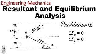 20 Resultant and Equilibrium Analysis  Problem12  Complete Concept [upl. by Calisa]