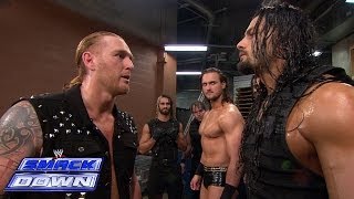 The Shield lays out 3MB backstage SmackDown April 25 2014 [upl. by Eikcid]