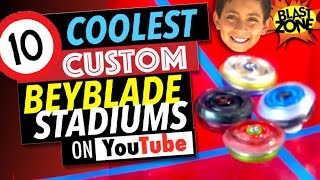 10 Coolest Custom Beyblade Stadiums on YouTube Best Beyblade Burst Stadium Compilation [upl. by Zerdna934]