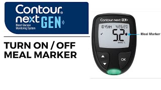 Turn ON or OFF Meal Marker in Contour Next Gen I Contour Plus Elite Blood Glucose meter [upl. by Catt]