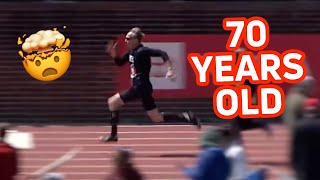 70YearOld Runs 1347 100m At Penn Relays [upl. by Sioled950]