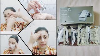 Biotique Silver Facial Review Step by Step Biotique FacialBiotique facial kit [upl. by Dmitri]