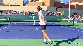 Tsitsipas Rune Pegula Sonego  IW 2023 Extra Practice Footage Vol 2 4k 60fps [upl. by Bonilla]