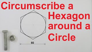 Circumscribe a regular Hexagon around a Circle Simple and easy method [upl. by Peirce]