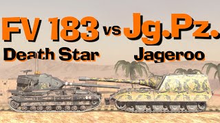 WOT Blitz Face Off  FV215b 183 vs Jg Pz E 100 [upl. by Anavrin]