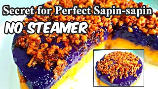 How to Make the Perfect Sapin Sapin Without a Steamer  Glutinous Cake  Food Business Ideas [upl. by Kaazi13]