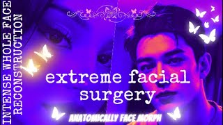 🌸INTENSE WHOLE FACE RECONSTRUCTION Anatomically Face Morph Beauty Subliminal Audio 🌸 [upl. by Enniroc]