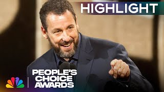 Adam Sandler Accepts the Peoples Icon Award  Peoples Choice Awards 2024  NBC [upl. by Naujad740]