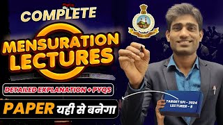 L9  CRACK SPI 2024  MENSURATION2  CONCEPTS  PYQS  SWAPNIL SIR  SPI MATHEMATICS [upl. by Marten]