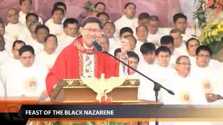 Cardinal Tagles homily  Feast of the Black Nazarene  Mass part 2 [upl. by Dworman935]