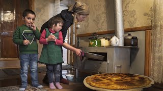 Life in the RUSSIAN southernmost village Сooking Lezgin national meat cake and khinkal [upl. by Shiekh142]