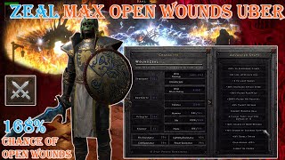 Diablo II Resurrected  Zeal Paladin Max 168 Chance of Open Wounds Uber Tristram [upl. by Saree]