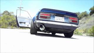 240z Triple Mikuni 44h with Mazdaspeed exhaust [upl. by Darcie687]