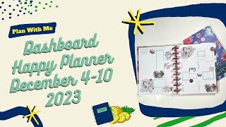 Plan With Me Dashboard Happy Planner December 410 2023 [upl. by Lorinda]