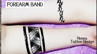 FOREARM BAND TATTOO DESIGN  BARB WIRE TATTOO  ARM BAND HENNA TATTOO DESIGN  ARMBAND MEHNDI [upl. by Lednew]