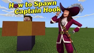 How to Spawn CAPTAIN HOOK  Minecraft PE [upl. by Aryt]