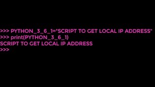 PYTHON 361 SCRIPT TO GET LOCAL IP ADDRESS بايثن سكريبت للحصول على عنوان ايبي محلي [upl. by Nahtonoj847]