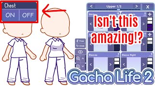 Gacha Life 2 Chest onoff button Male amp Female base [upl. by Rafaelof]